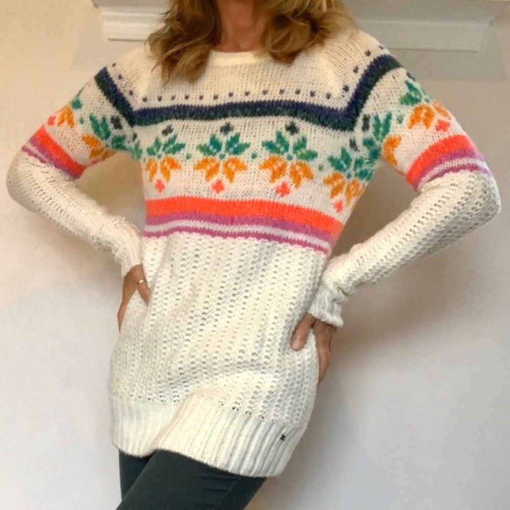 American Eagle Snowflake Jegging Sweater Sz XS